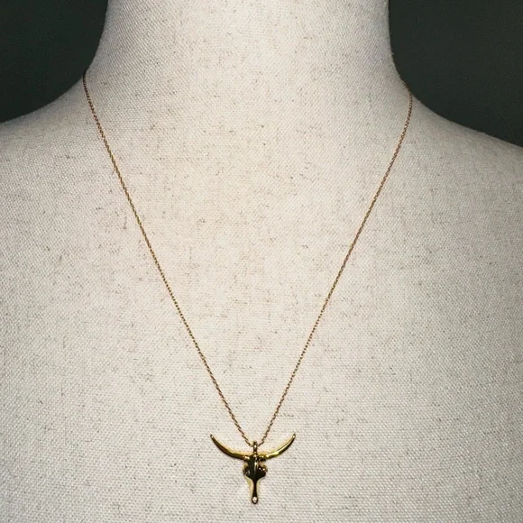 Uncommon James Fighter Longhorn Gold Pendant Necklace - Picture 5 of 11